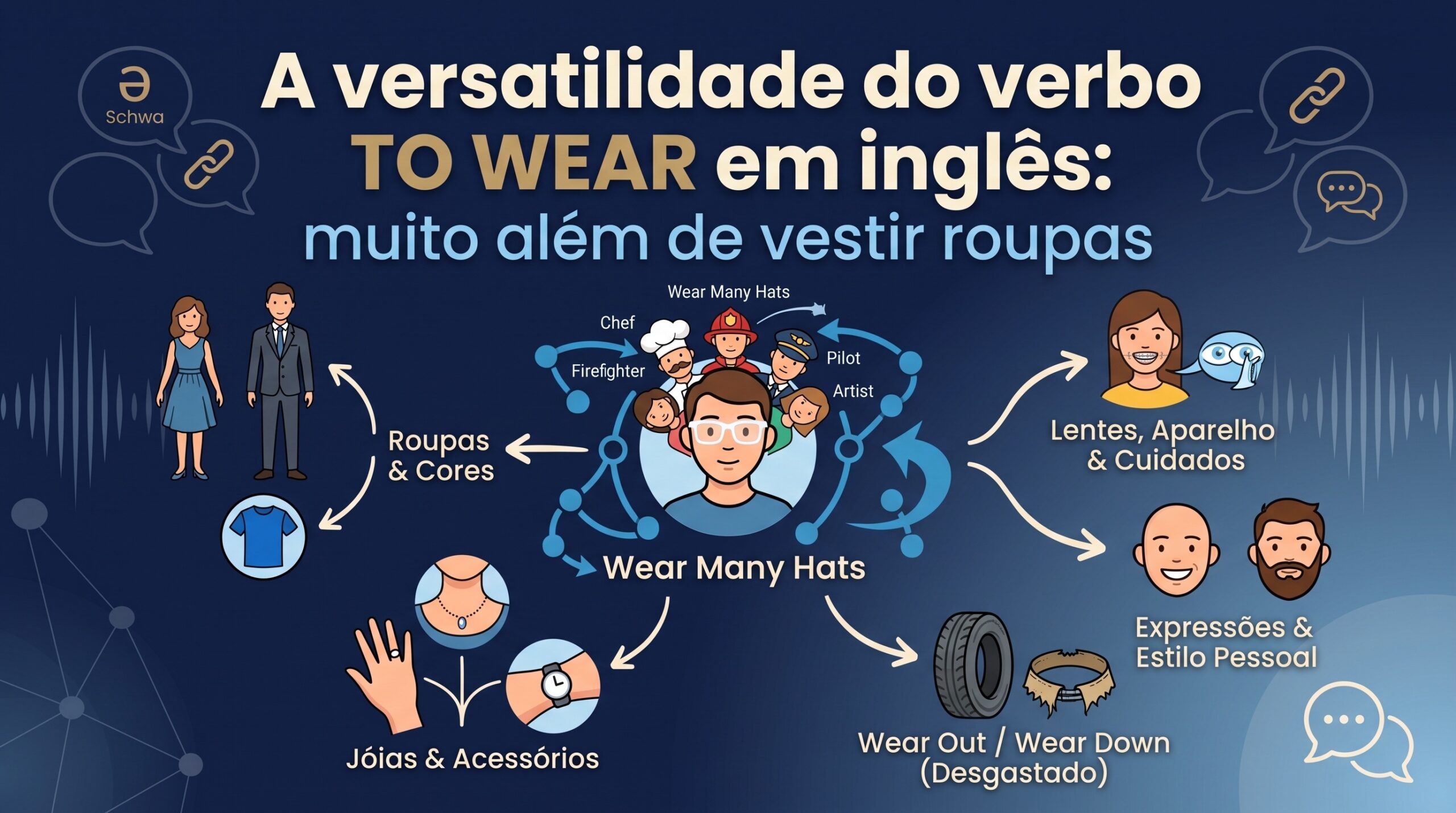A versatilidade do verbo TO WEAR em inglês: muito além de vestir roupas